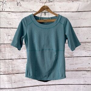 Duluth Trading Cycling Shirt Women's S Small Teal Shelf Bra Top